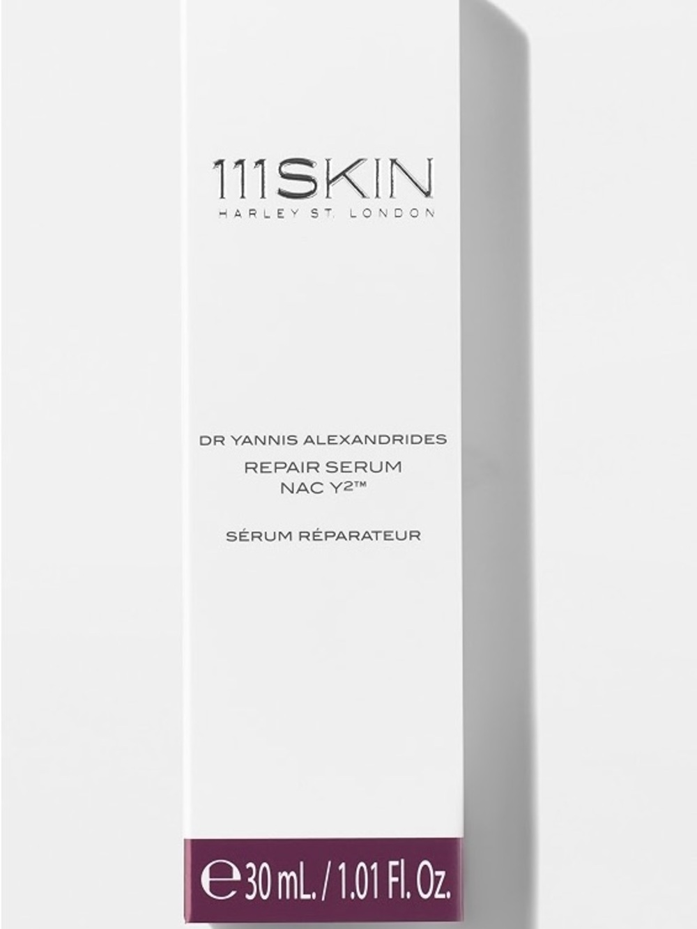 111SKIN Repair Serum NAC Y2 — White with Plum Accent